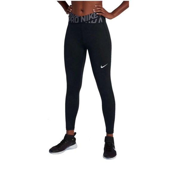 Nike Women's Black Pro Intertwist 7/8 Training Tights - Picture 1 of 6